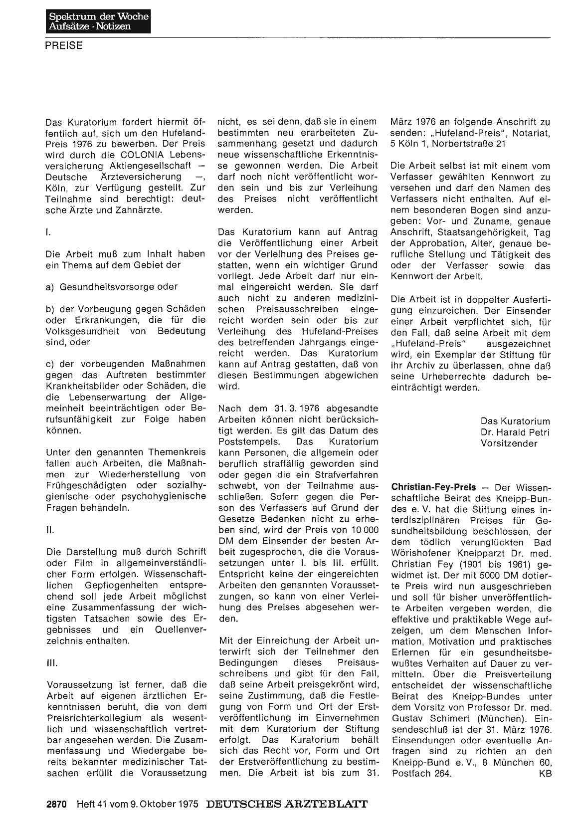 Vorschauseite 1: Christian -Fey-Preis