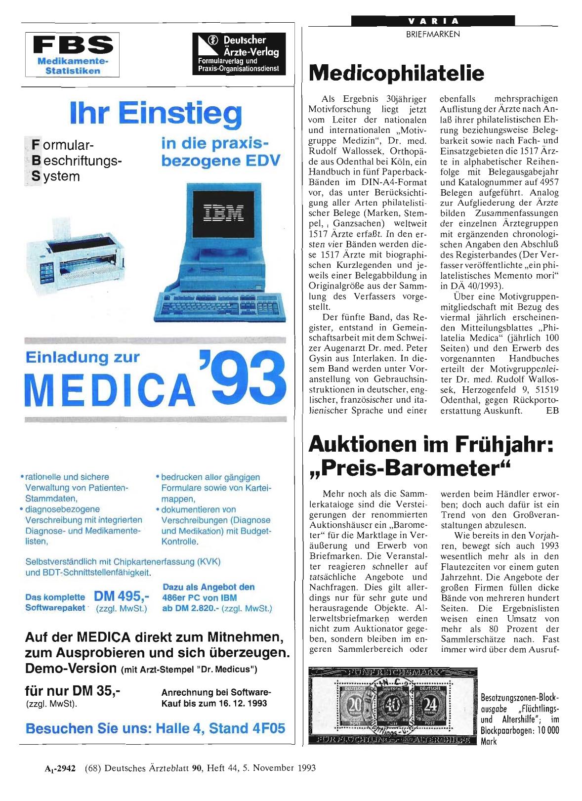 Vorschauseite 1: Medicophilatelie