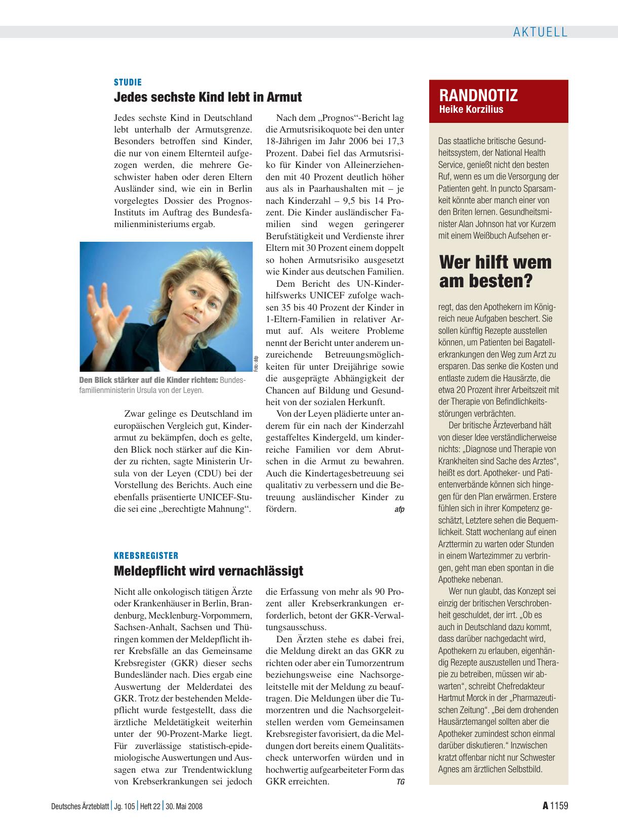 Vorschauseite 1: Studie: Jedes sechste Kind lebt in Armut