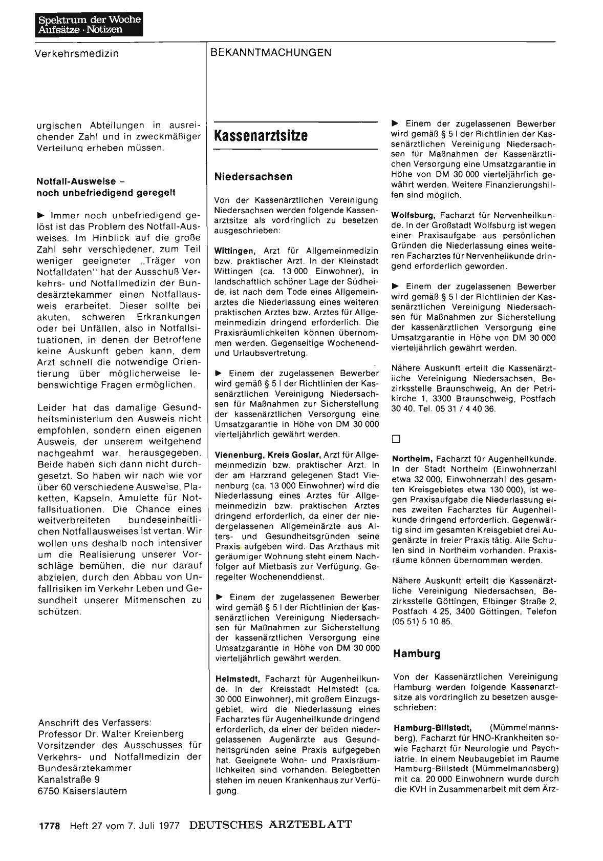 Vorschauseite 1: Kassenarztsitze