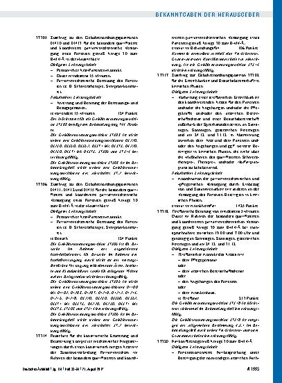 Vorschauseite 3: Beschluss des Bewertungsausschusses nach § 87 Abs. 1 Satz 1 SGB V in seiner 398. Sitzung am 25. Juli 2017 zur Änderung des Einheitlichen Bewertungsmaßstabes (EBM)