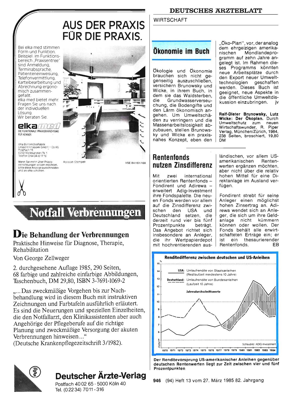 Vorschauseite 1: Rentenfonds nutzen Zinsdifferenz
