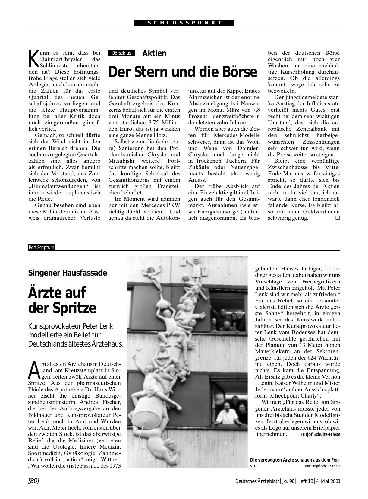 Vorschauseite 1: Aktien: Der Stern und die Börse