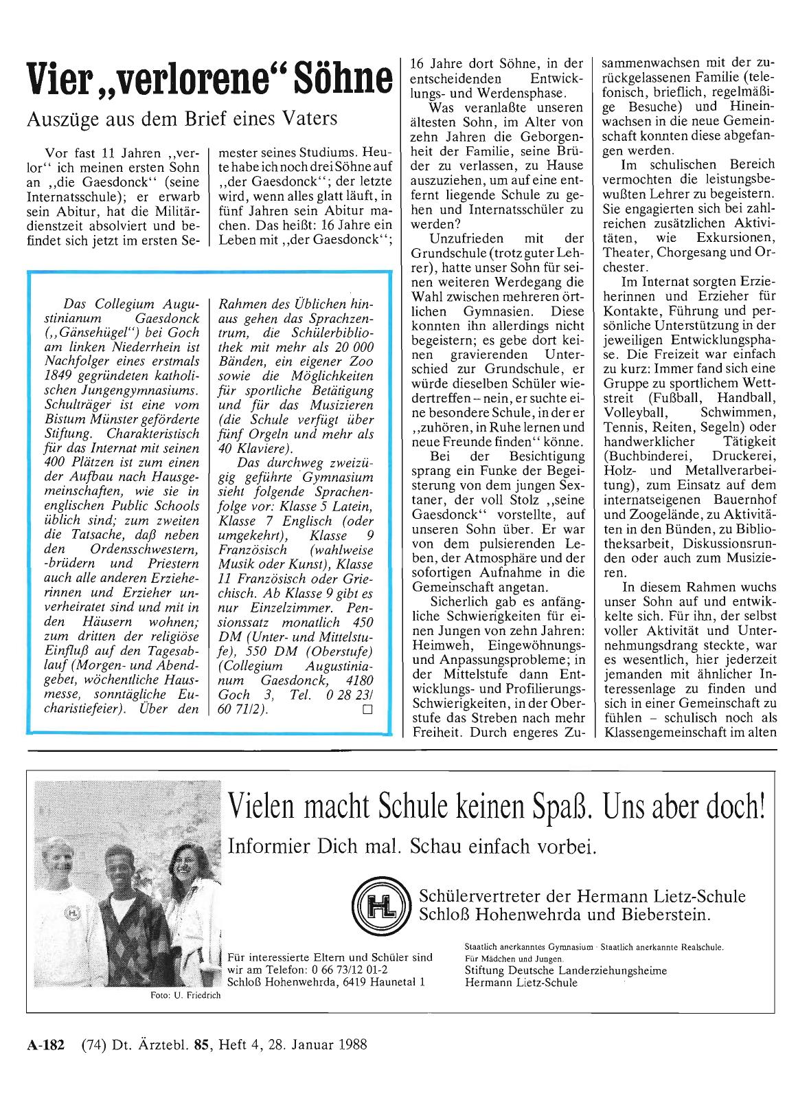Vorschauseite 1: Vier „verlorene“ Söhne: Auszüge aus dem Brief eines Vaters