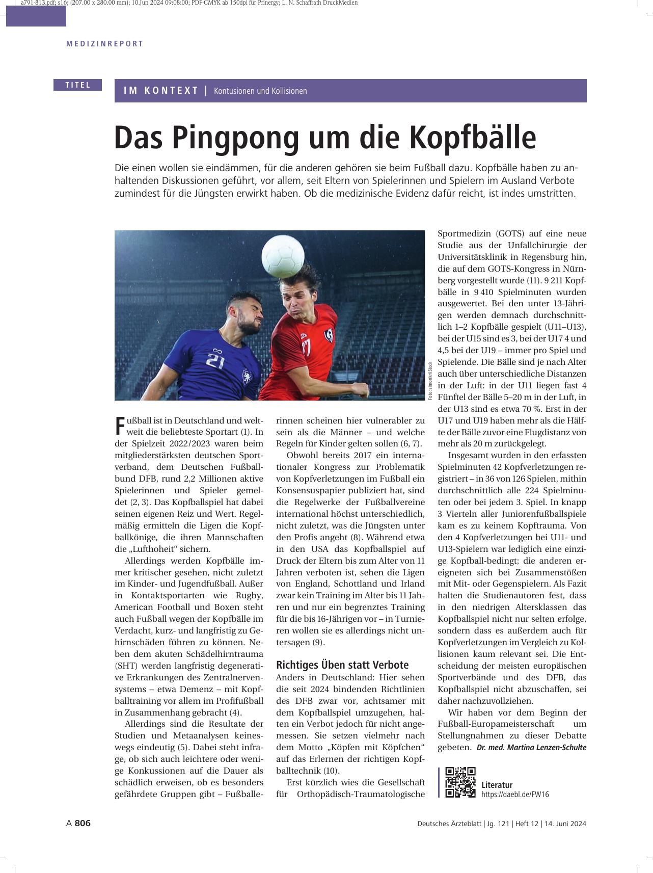 Vorschauseite 1: Das Pingpong um die Kopfbälle