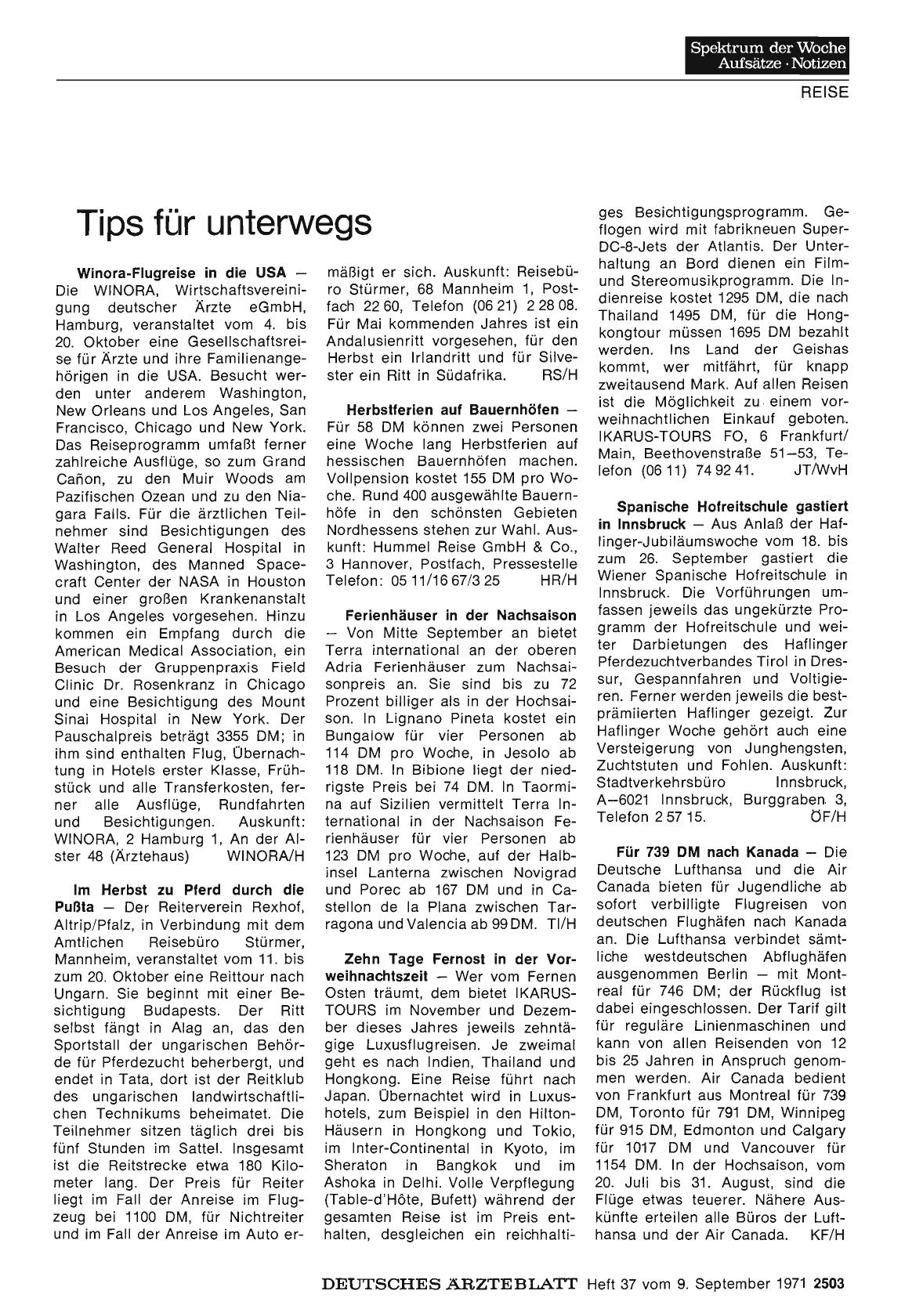 Vorschauseite 1: Tips für unterwegs