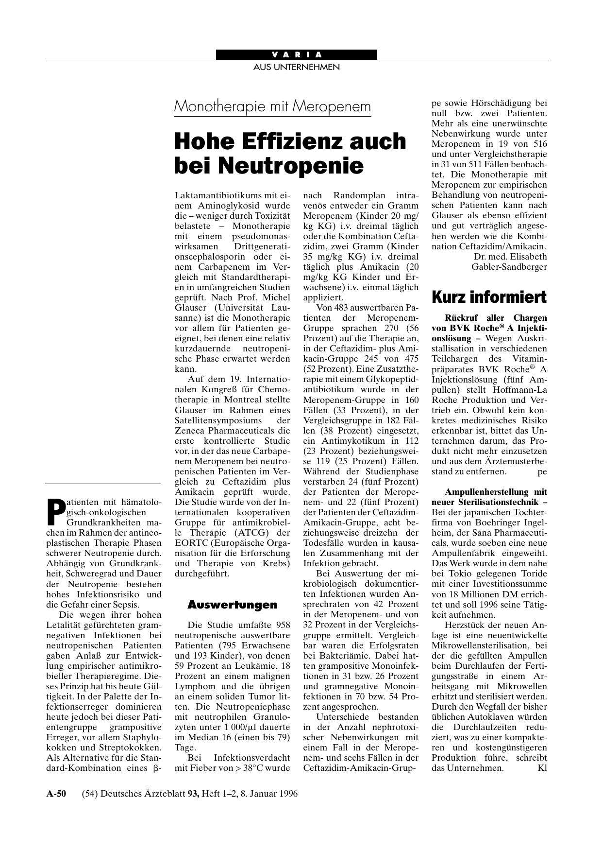 Vorschauseite 1: Kurz informiert