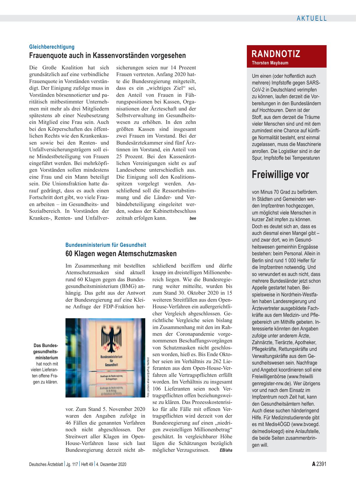 Vorschauseite 1: Randnotiz: Freiwillige vor