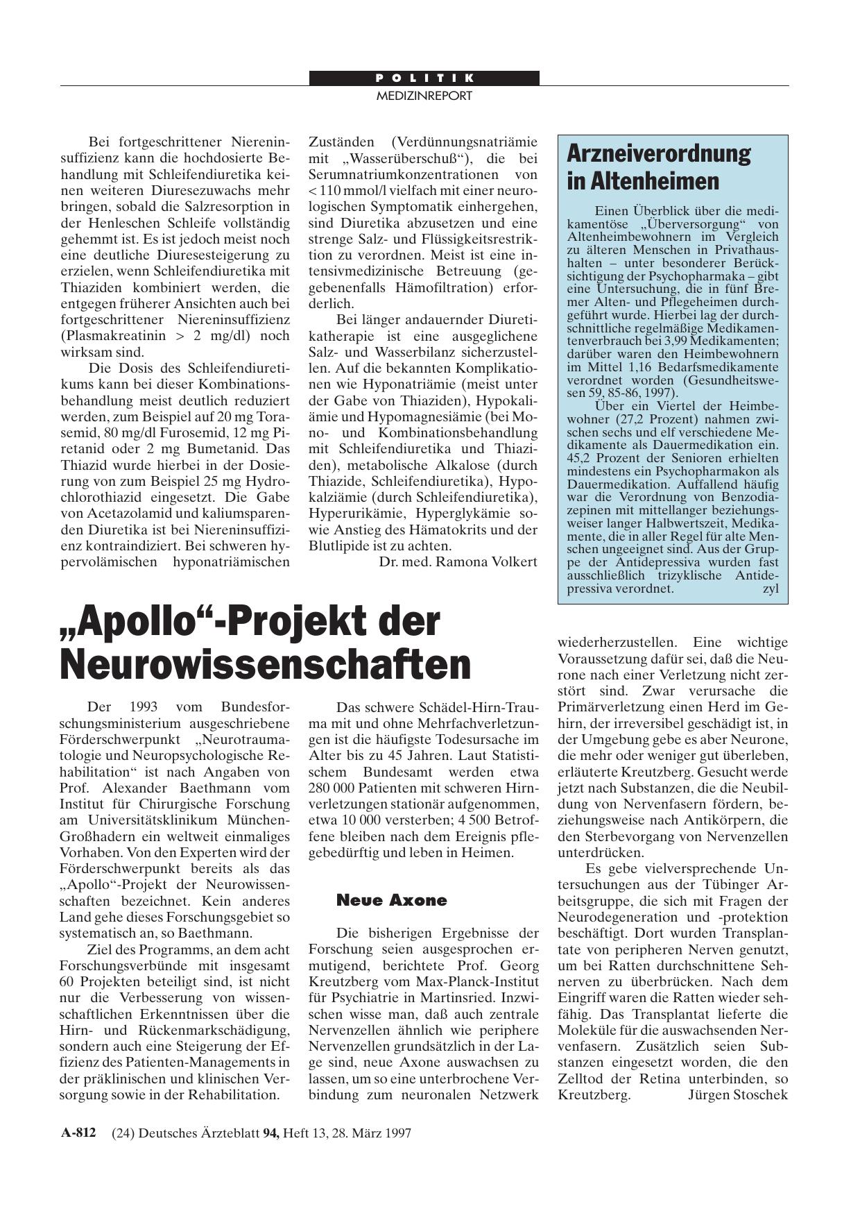 Vorschauseite 1: Arzneiverordnung in Altenheimen