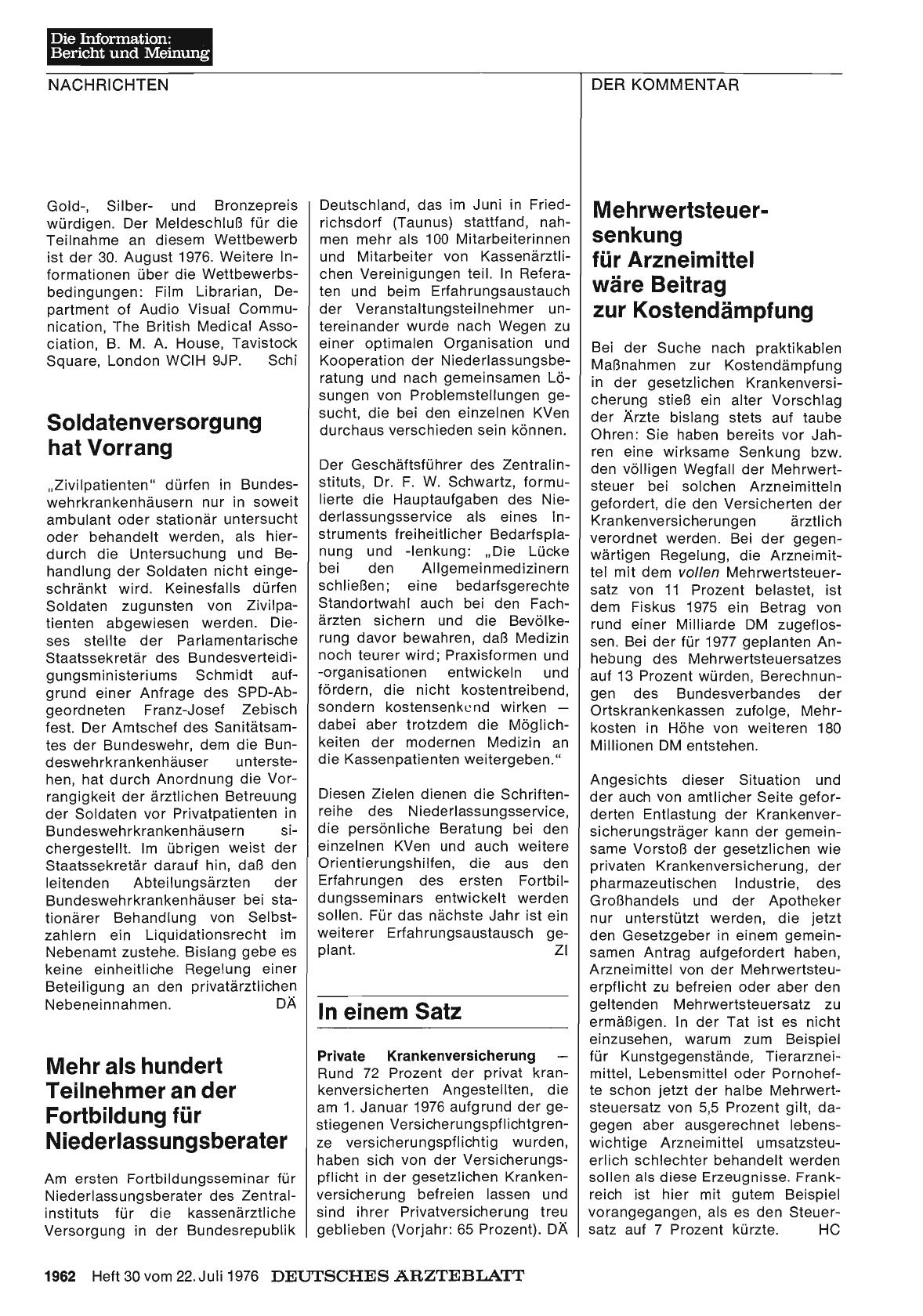 Vorschauseite 1: Soldatenversorgung hat Vorrang