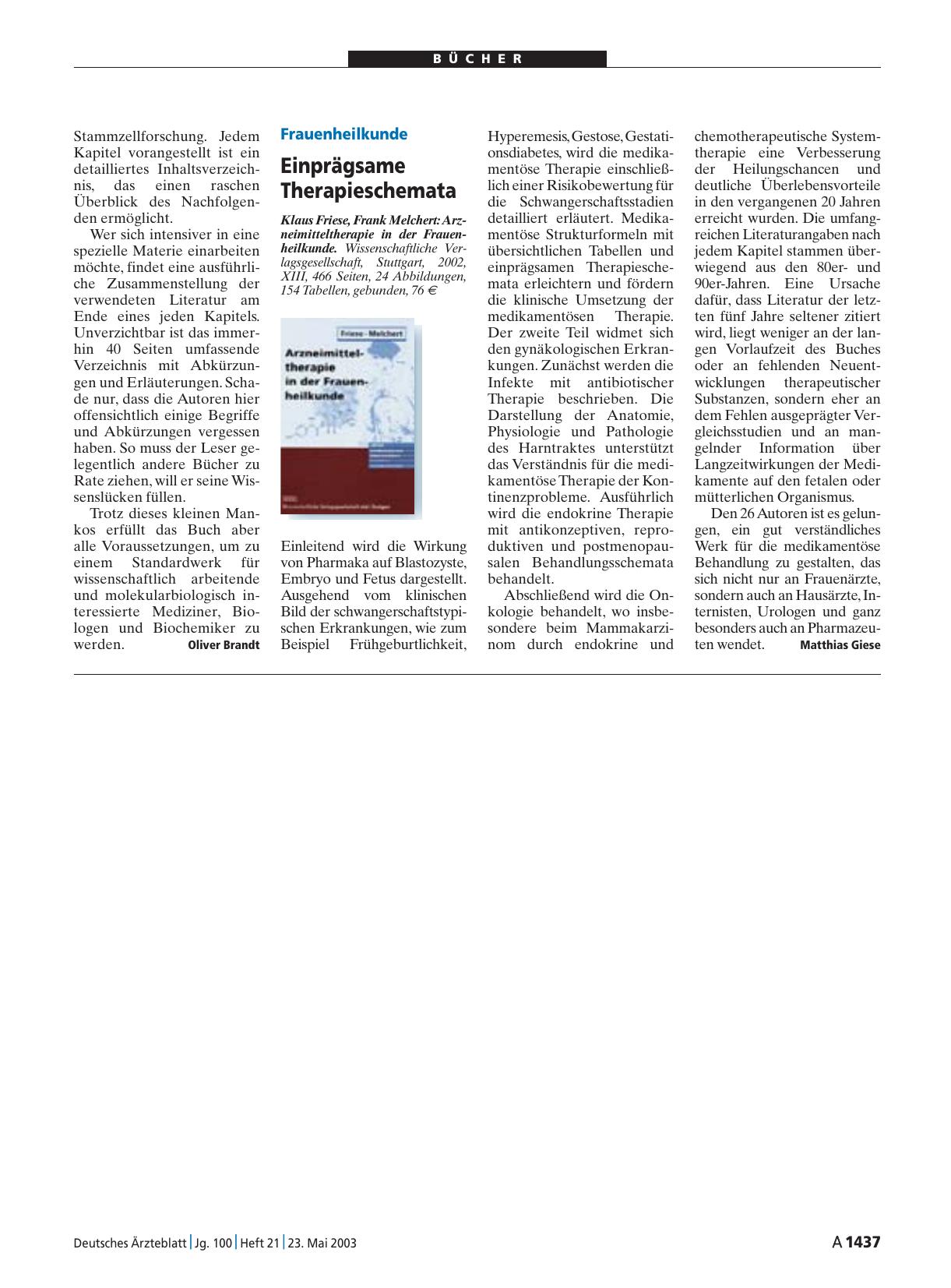 Vorschauseite 1: Arzneimitteltherapie in der Frauenheilkunde