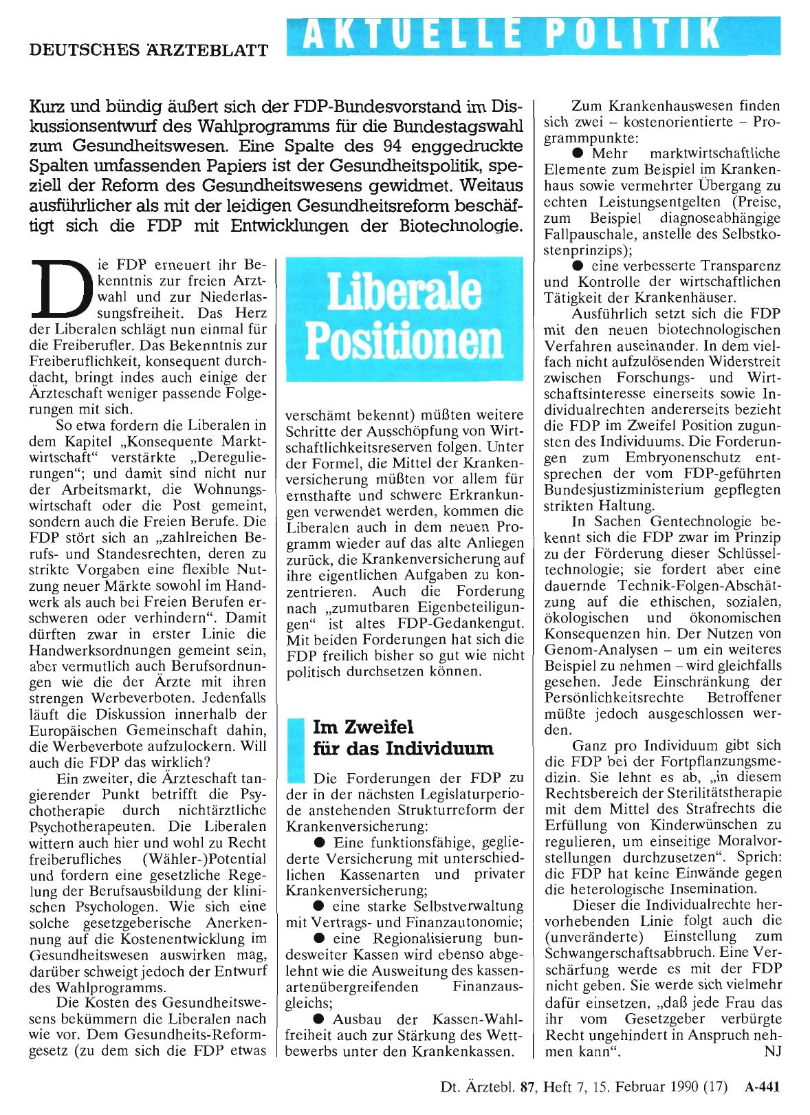 Vorschauseite 1: Liberale Positionen