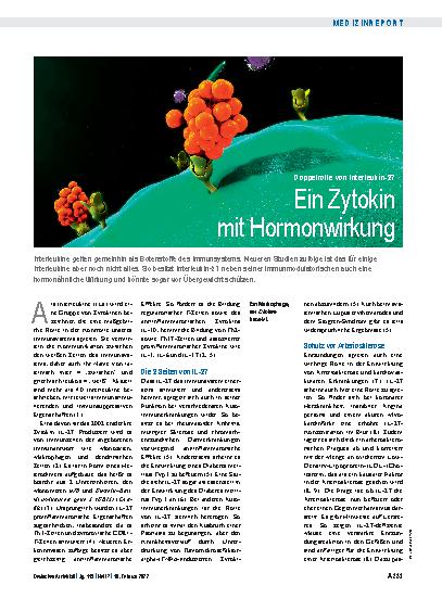 Vorschauseite 1: Doppelrolle von Interleukin-27: Ein Zytokin mit Hormonwirkung
