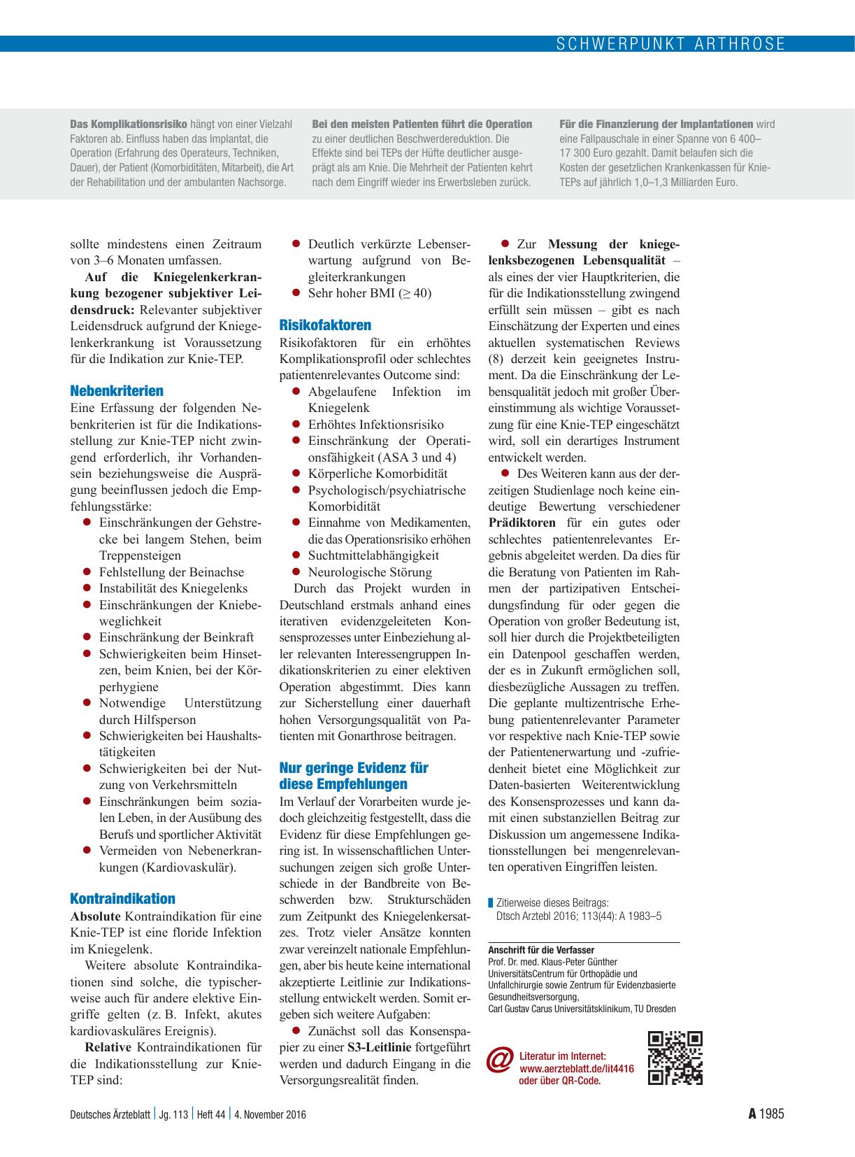 Vorschauseite 3: Knietotalendoprothese: Wann ist der Ersatz angebracht?