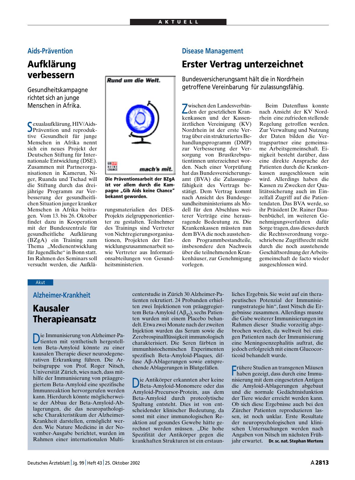 Vorschauseite 1: Alzheimer-Krankheit: Kausaler Therapieansatz
