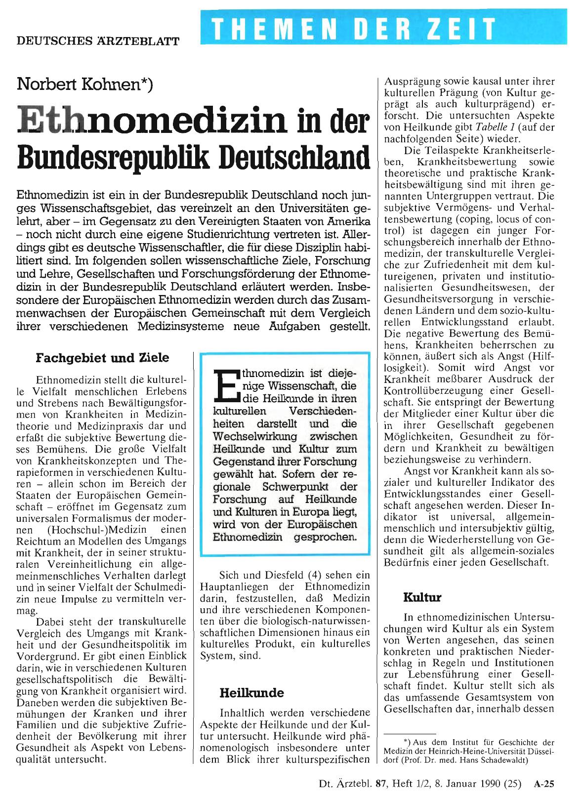 Vorschauseite 1: Ethnomedizin in der Bundesrepublik Deutschland