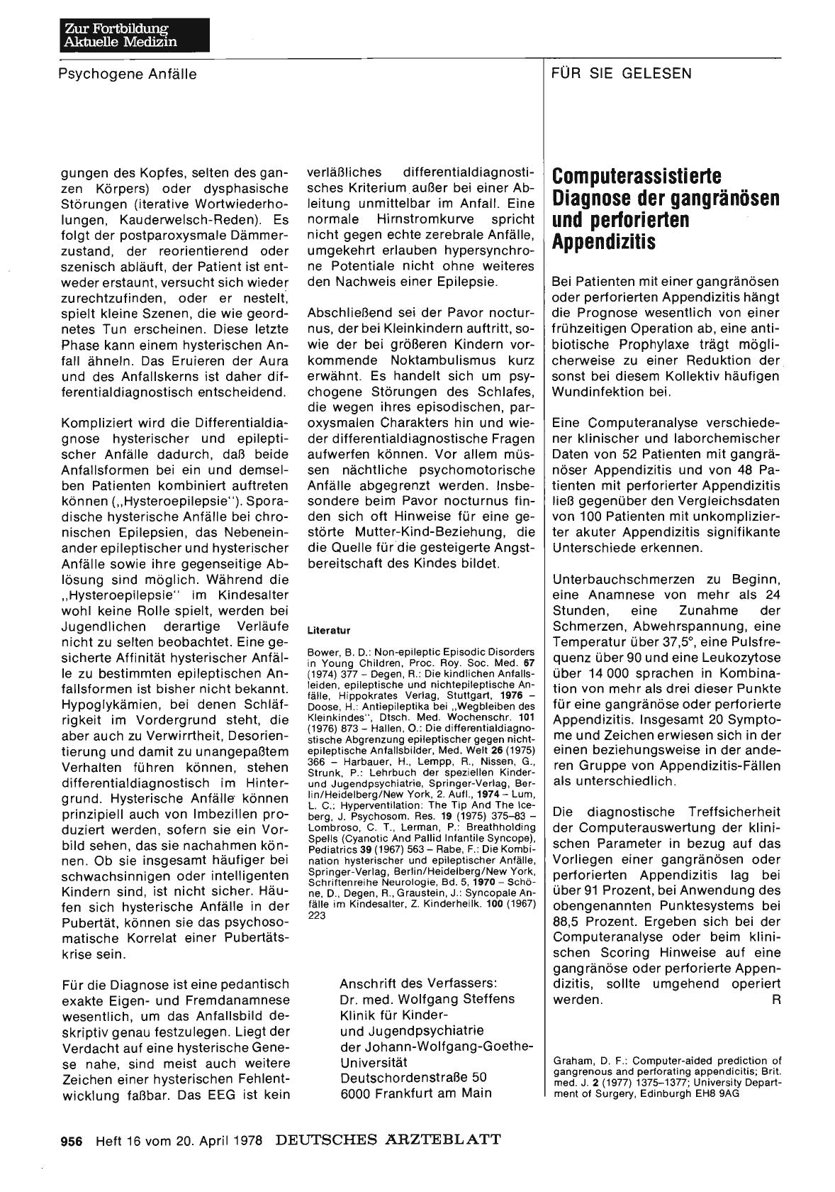 Vorschauseite 1: Computerassistierte Diagnose der gangränösen und perforierten Appendizitis