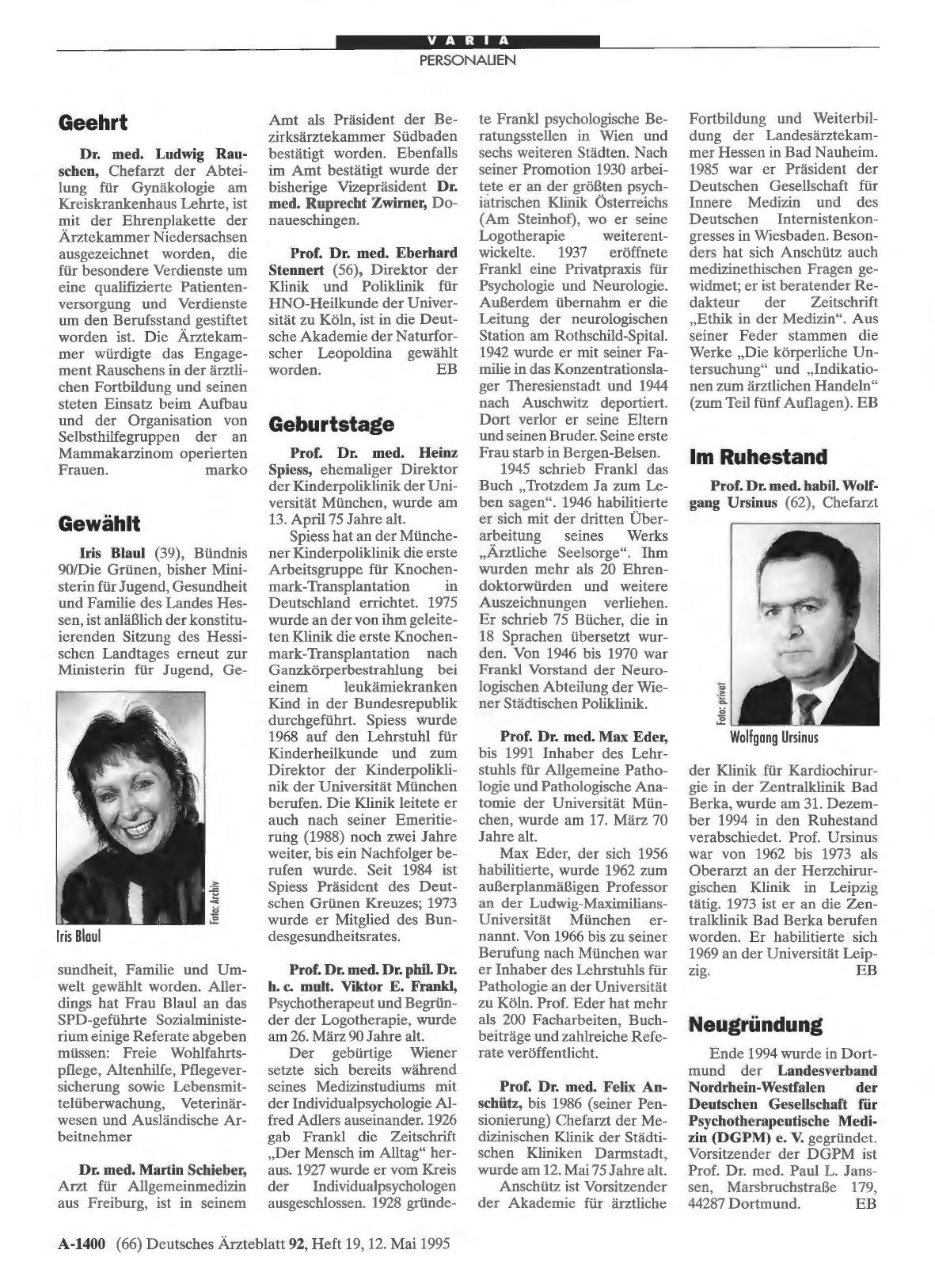 Vorschauseite 1: Geburtstage