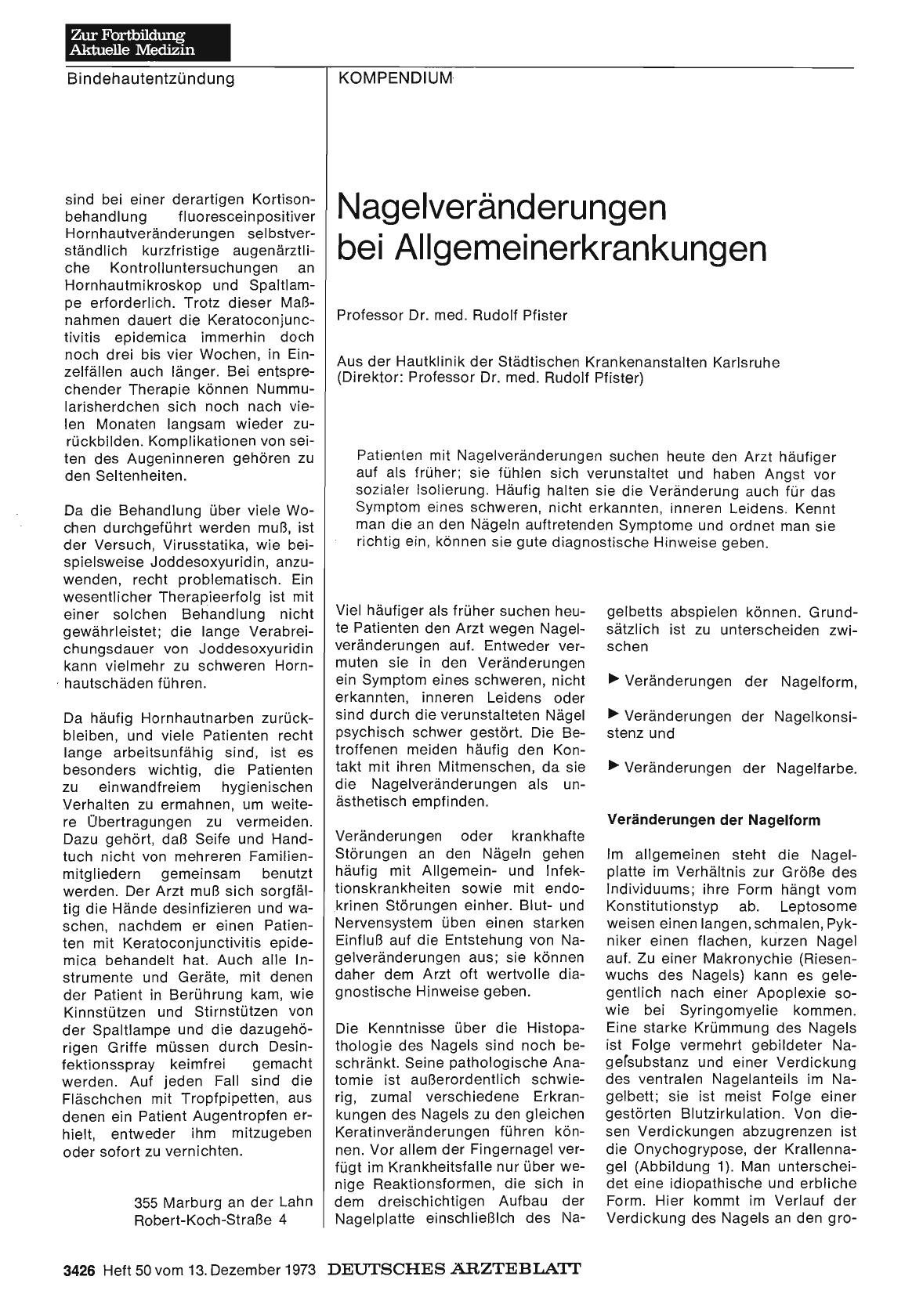 Vorschauseite 1: Nagelveränderungen bei Allgemeinerkrankungen