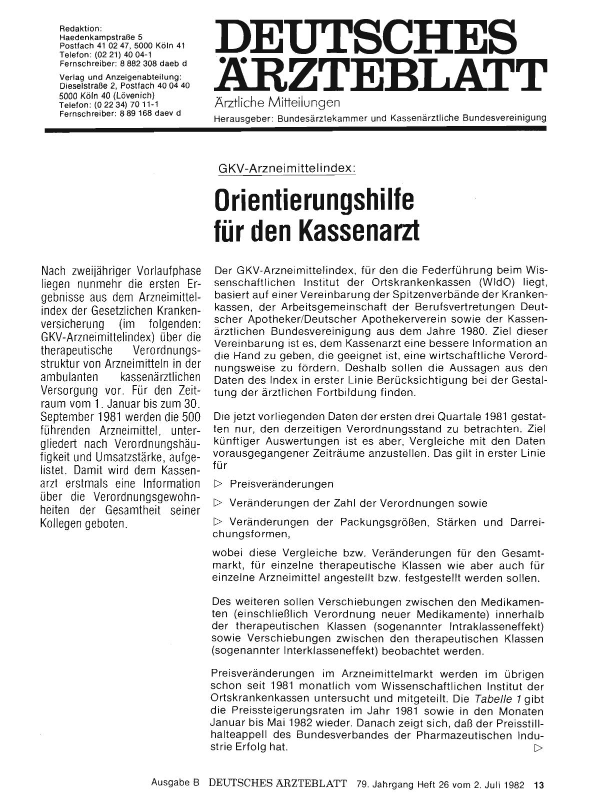 Vorschauseite 1: GKV-Arzneimittelindex: Orientierungshilfe für den Kassenarzt