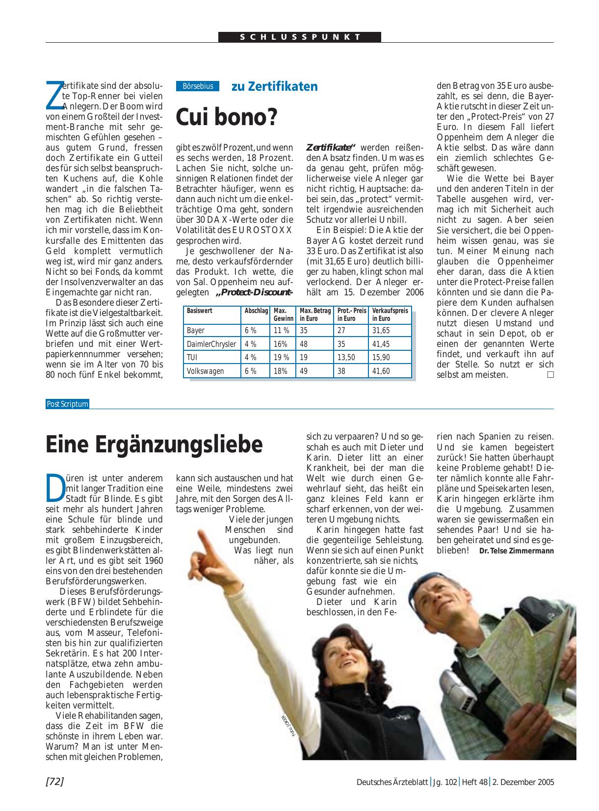 Vorschauseite 1: zu Zertifikaten: Cui bono?