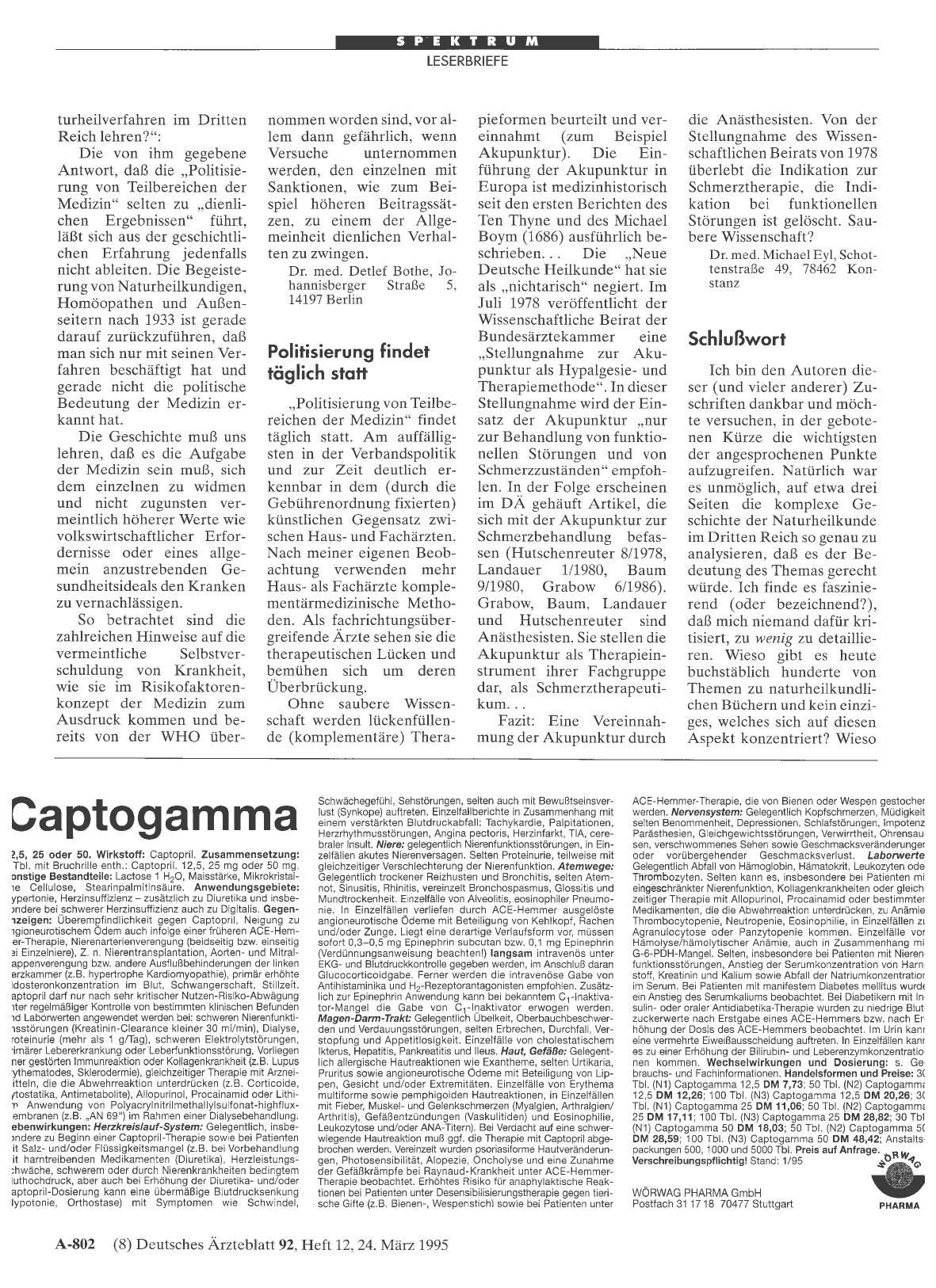 Vorschauseite 1: Naturheilkunde: Politisierung findet täglich statt