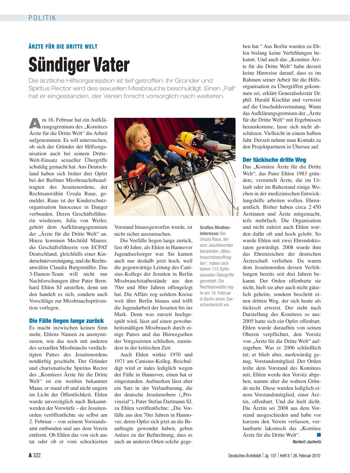 Vorschauseite 1: Ärzte für die Dritte Welt: Sündiger Vater