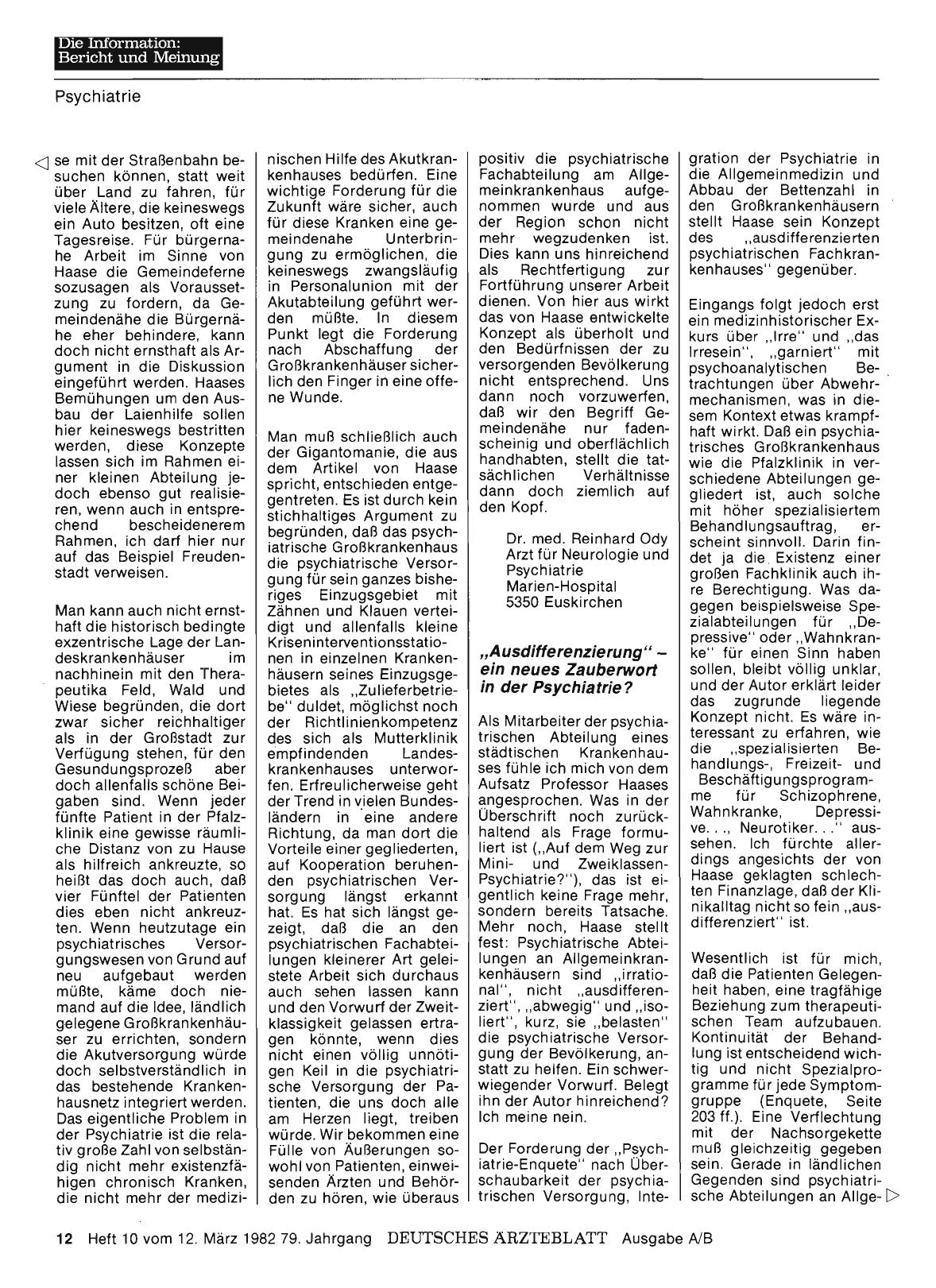 Vorschauseite 1: PSYCHIATRIE: „Ausdifferenzierung“ - ein neues Zauberwort in der Psychiatrie?
