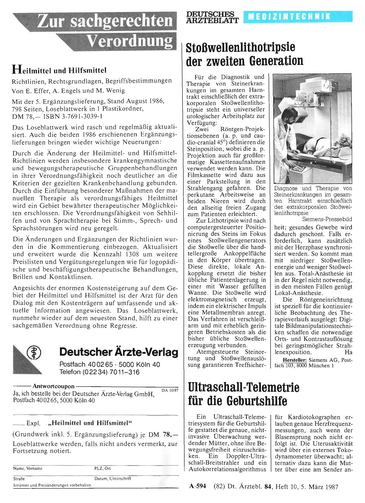 Vorschauseite 1: Stoßwellenlithotripsie der zweiten Generation