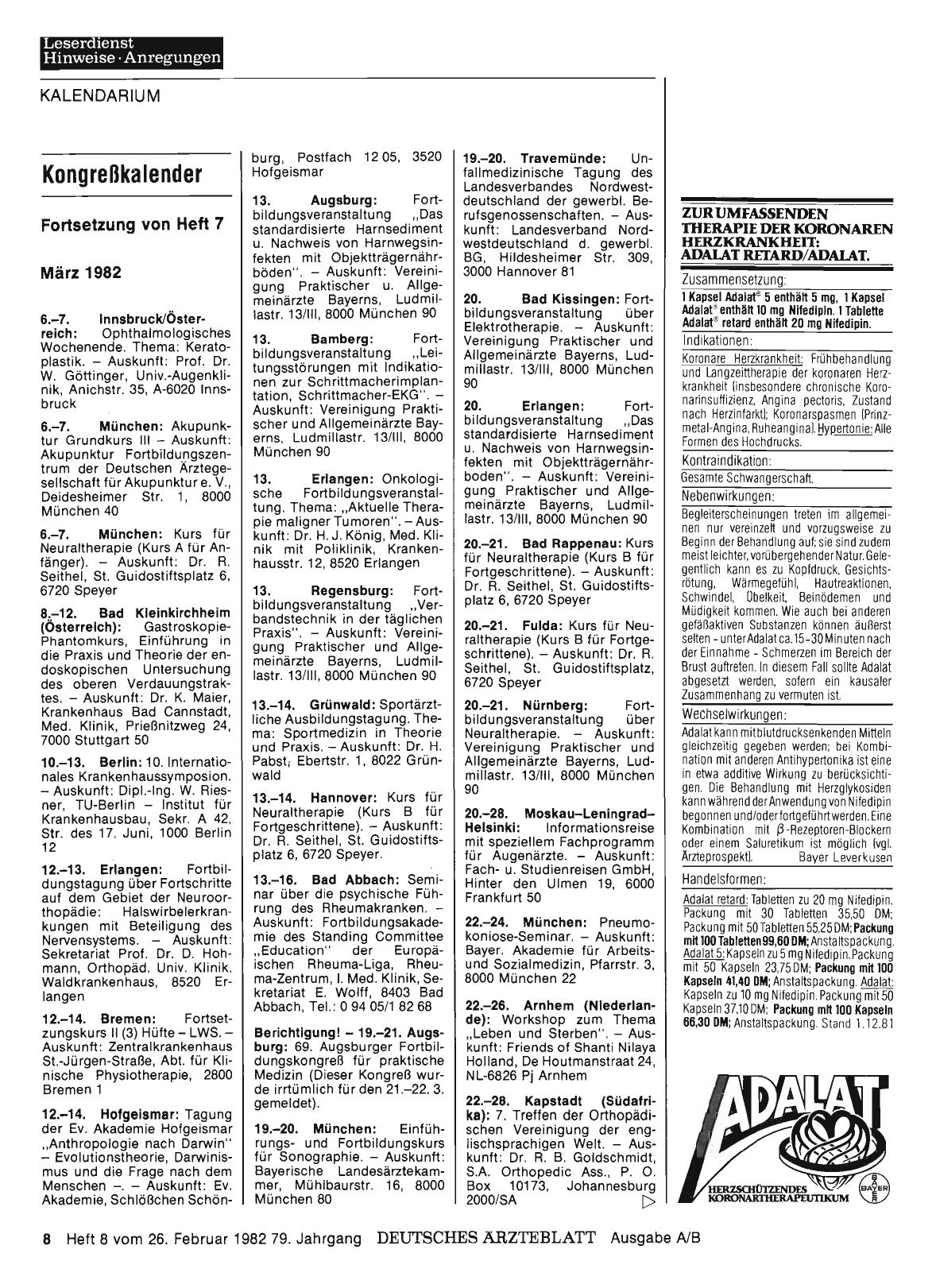 Vorschauseite 1: Kongreßkalender