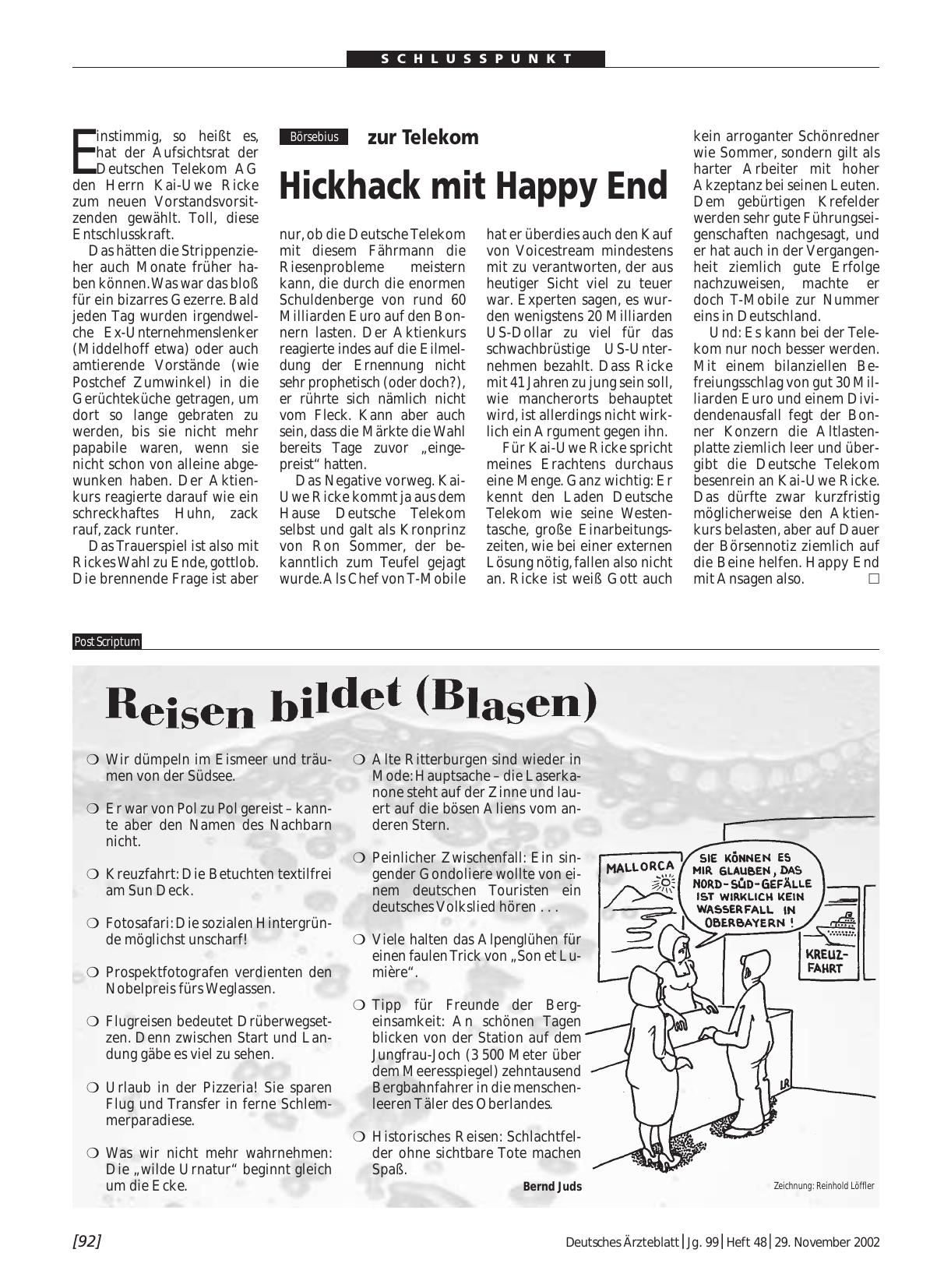Vorschauseite 1: Reisen bildet (Blasen)