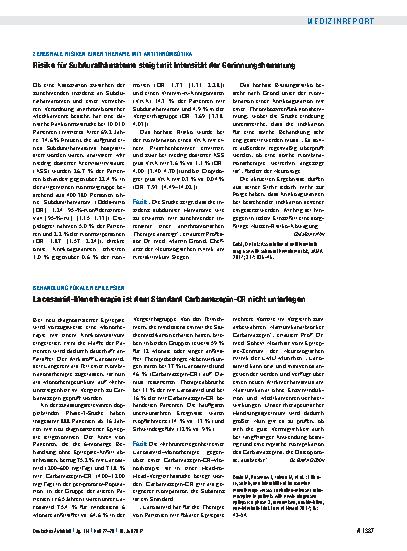 Vorschauseite 1: Zerebrale Risiken einer Therapie mit Antithrombotika: Risiko für Subduralhämatome steigt mit Intensität der Gerinnungshemmung