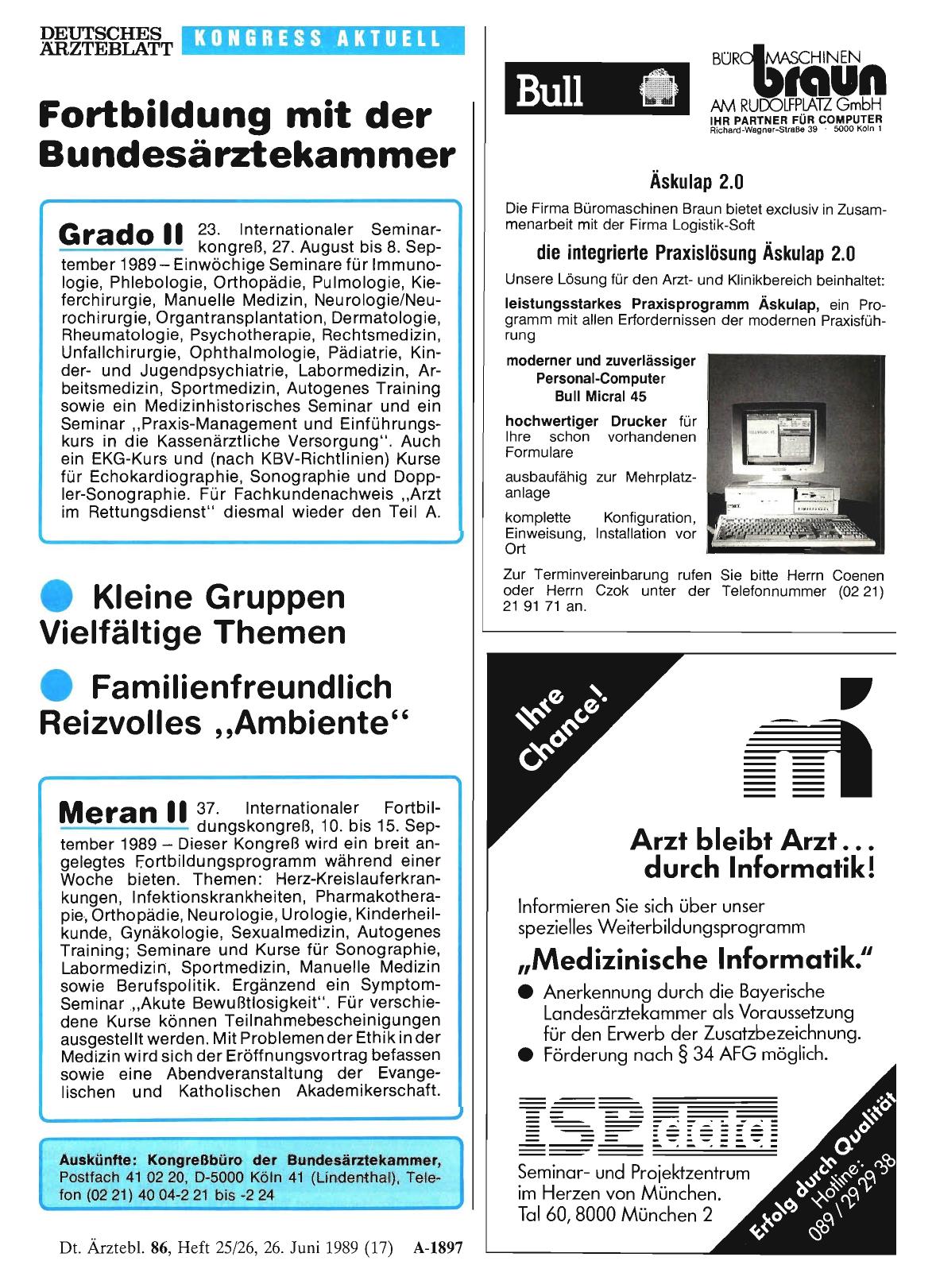 Vorschauseite 1: Fortbildung mit der Bundesärztekammer