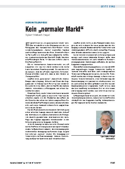 Vorschauseite 1: Arzneimittelengpässe: Kein „normaler Markt“