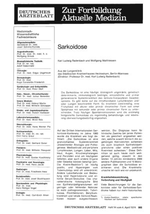 Vorschauseite 1: Sarkoidose
