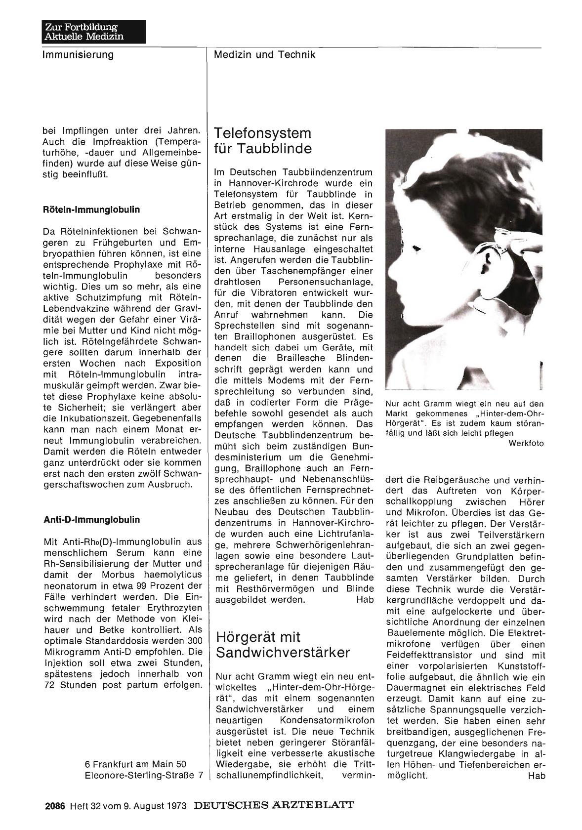 Vorschauseite 1: Telefonsystem für Taubblinde