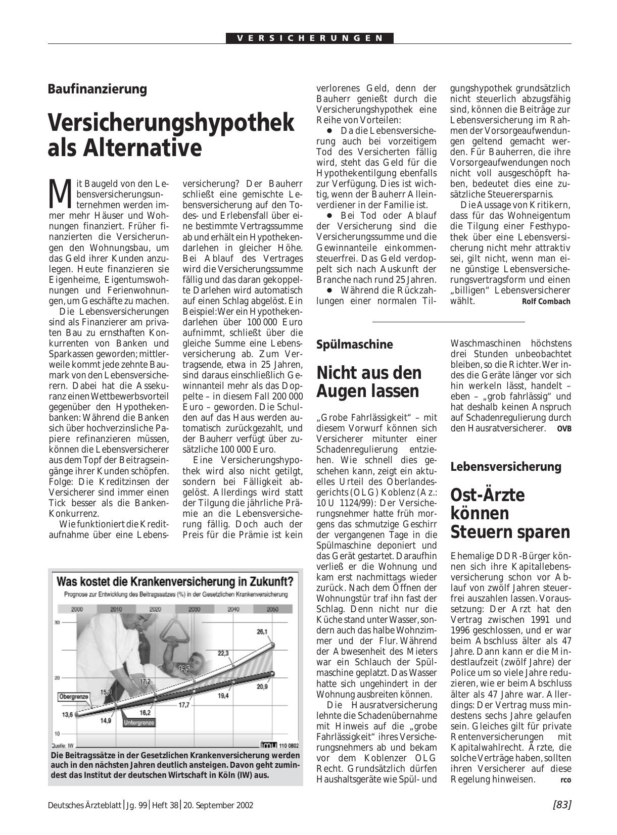 Vorschauseite 1: Baufinanzierung: Versicherungshypothek als Alternative