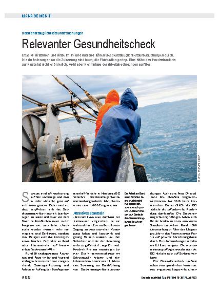 Vorschauseite 1: Seediensfähigkeitstauglichkeitsuntersuchungen: Relevanter Gesundheitscheck