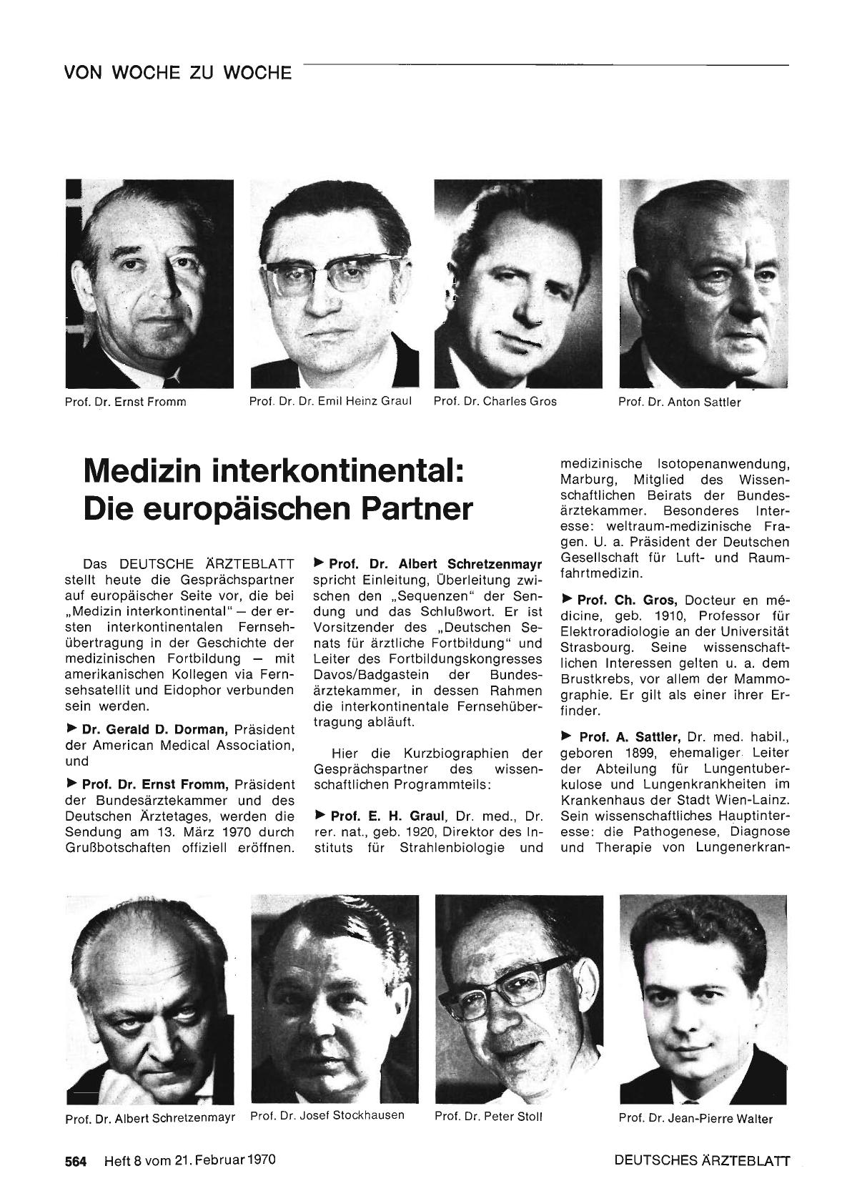 Vorschauseite 1: Medizin interkontinental: Die europäischen Partner