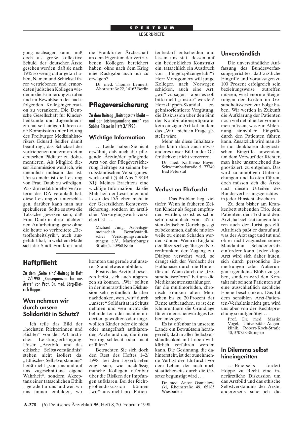 Vorschauseite 1: Haftpflicht: Verlust an Ehrfurcht
