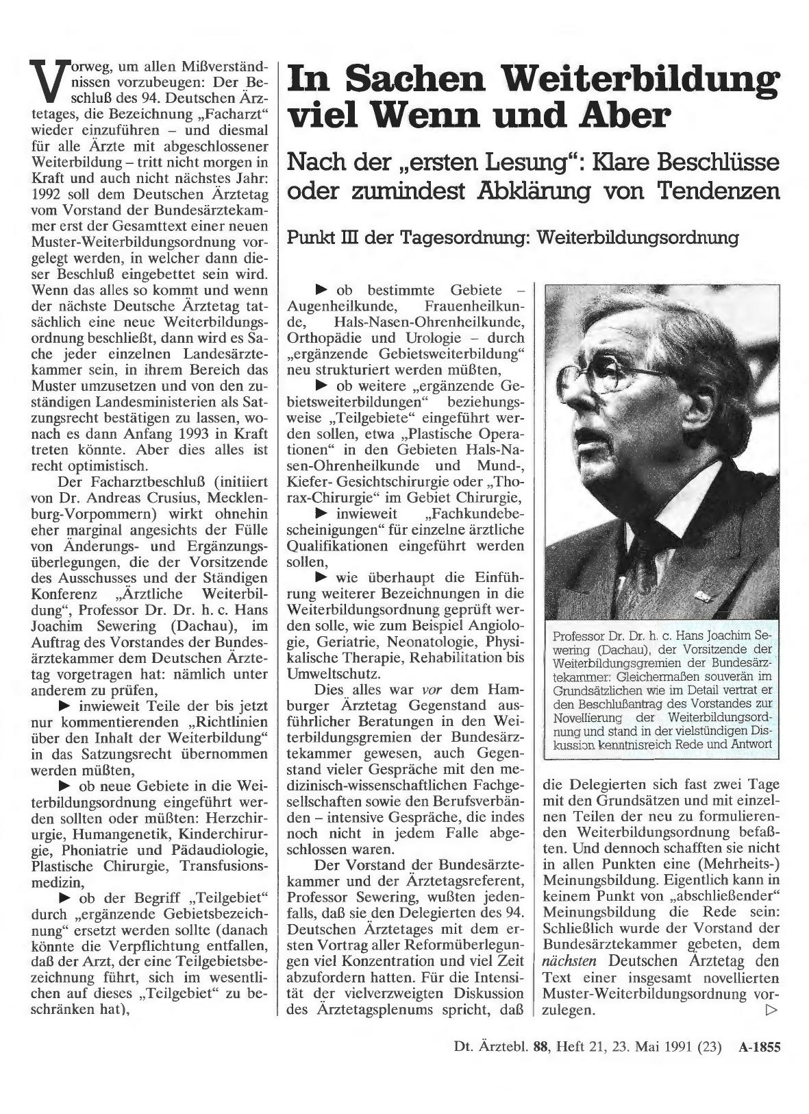 Vorschauseite 1: In Sachen Weiterbildung viel Wenn und Aber