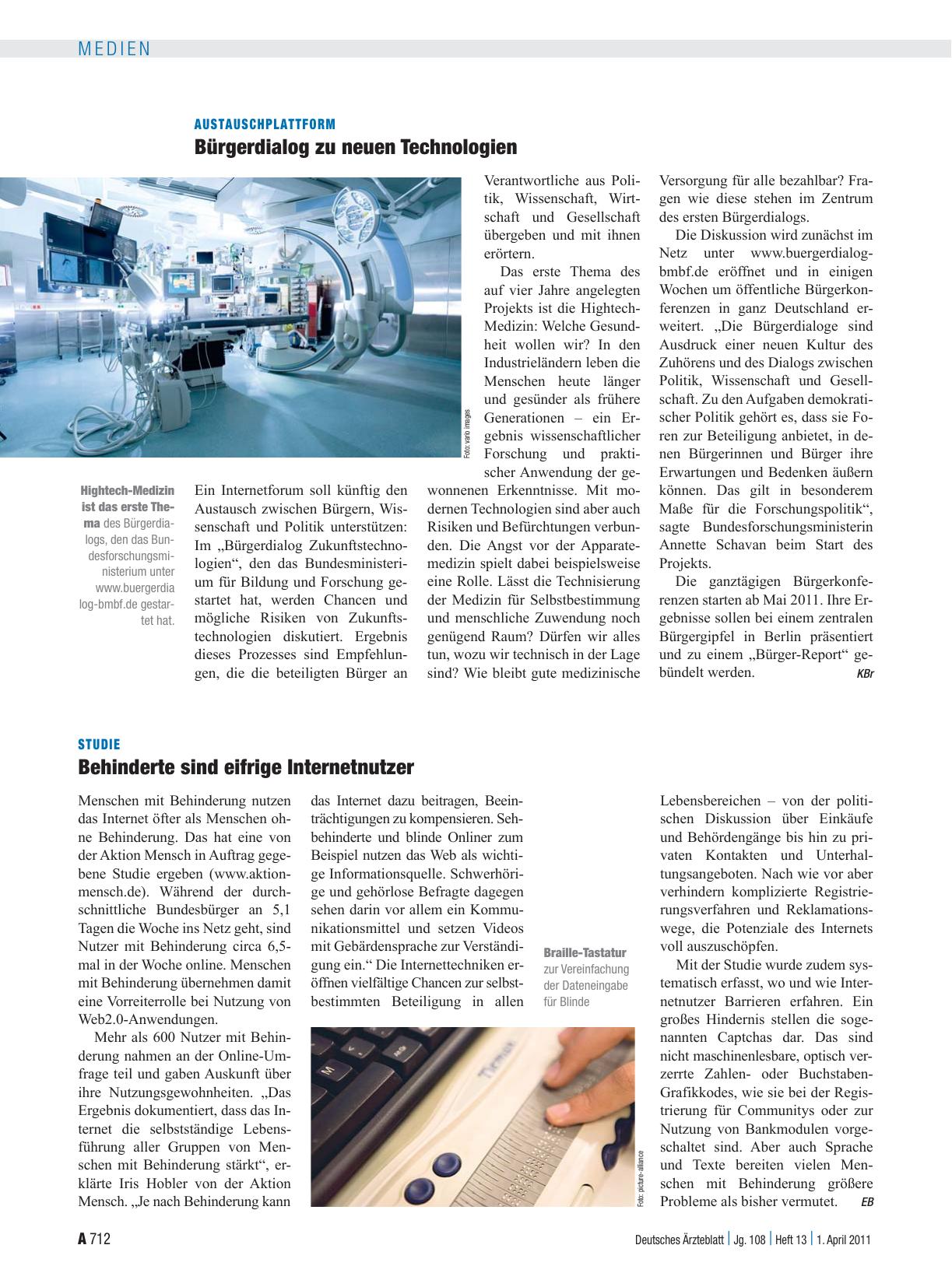 Vorschauseite 1: Austauschplattform: Bürgerdialog zu neuen Technologien