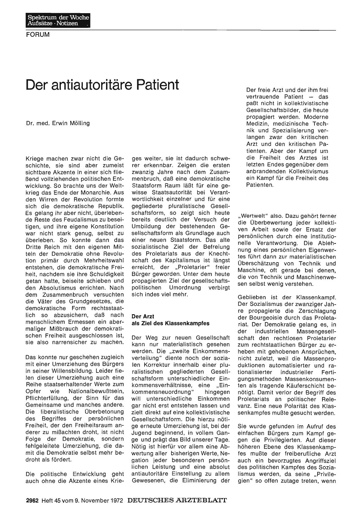 Vorschauseite 1: Der antiautoritäre Patient