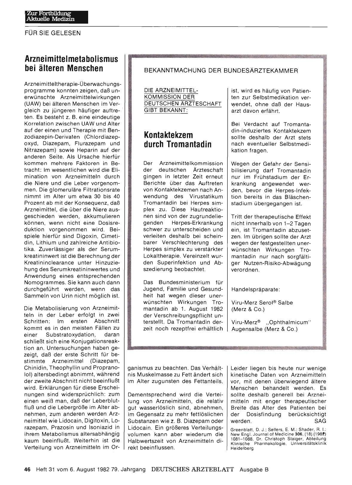 Vorschauseite 1: Kontaktekzem durch Tromantadin