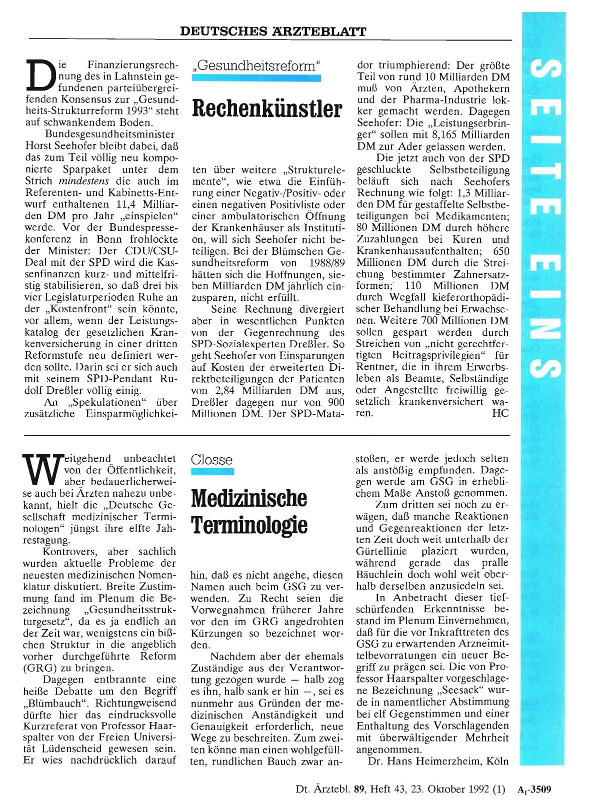 Vorschauseite 1: Glosse: Medizinische Terminologie