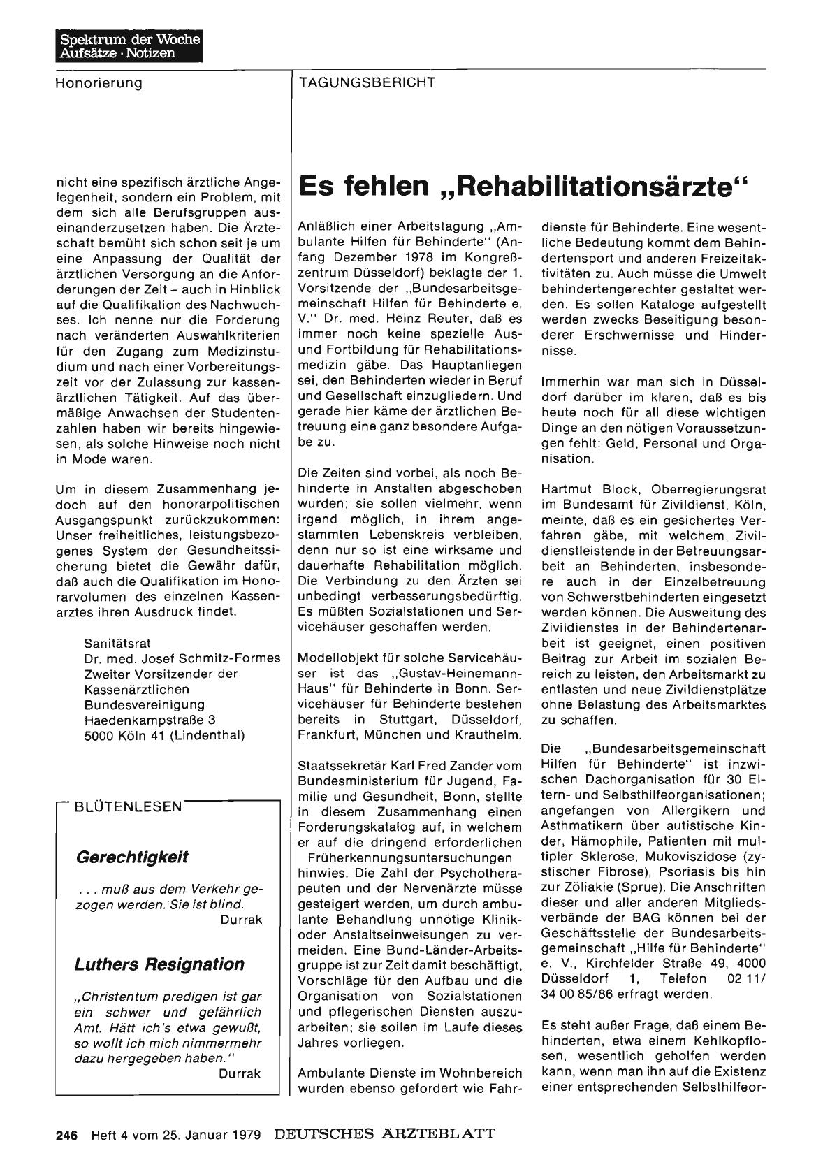 Vorschauseite 1: Es fehlen „Rehabilitationsärzte“