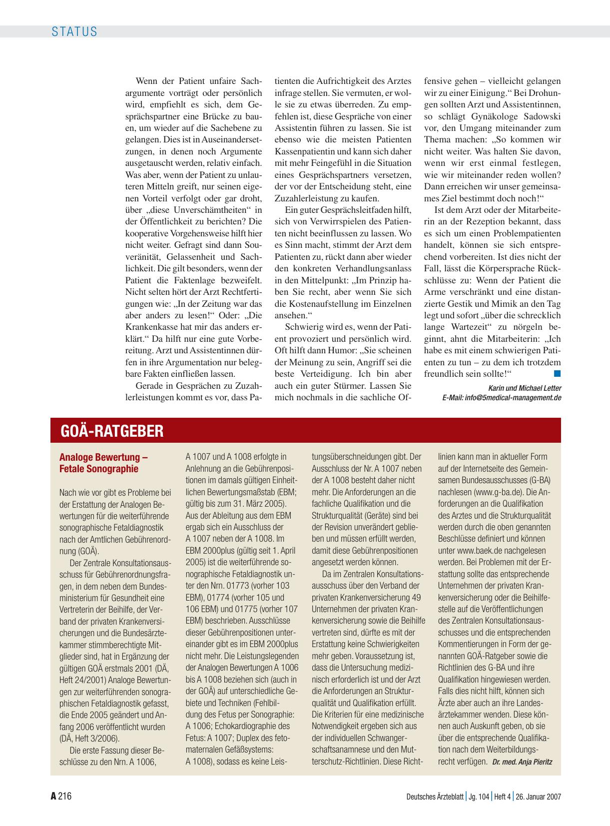 Vorschauseite 1: Analoge Bewertung – Fetale Sonographie