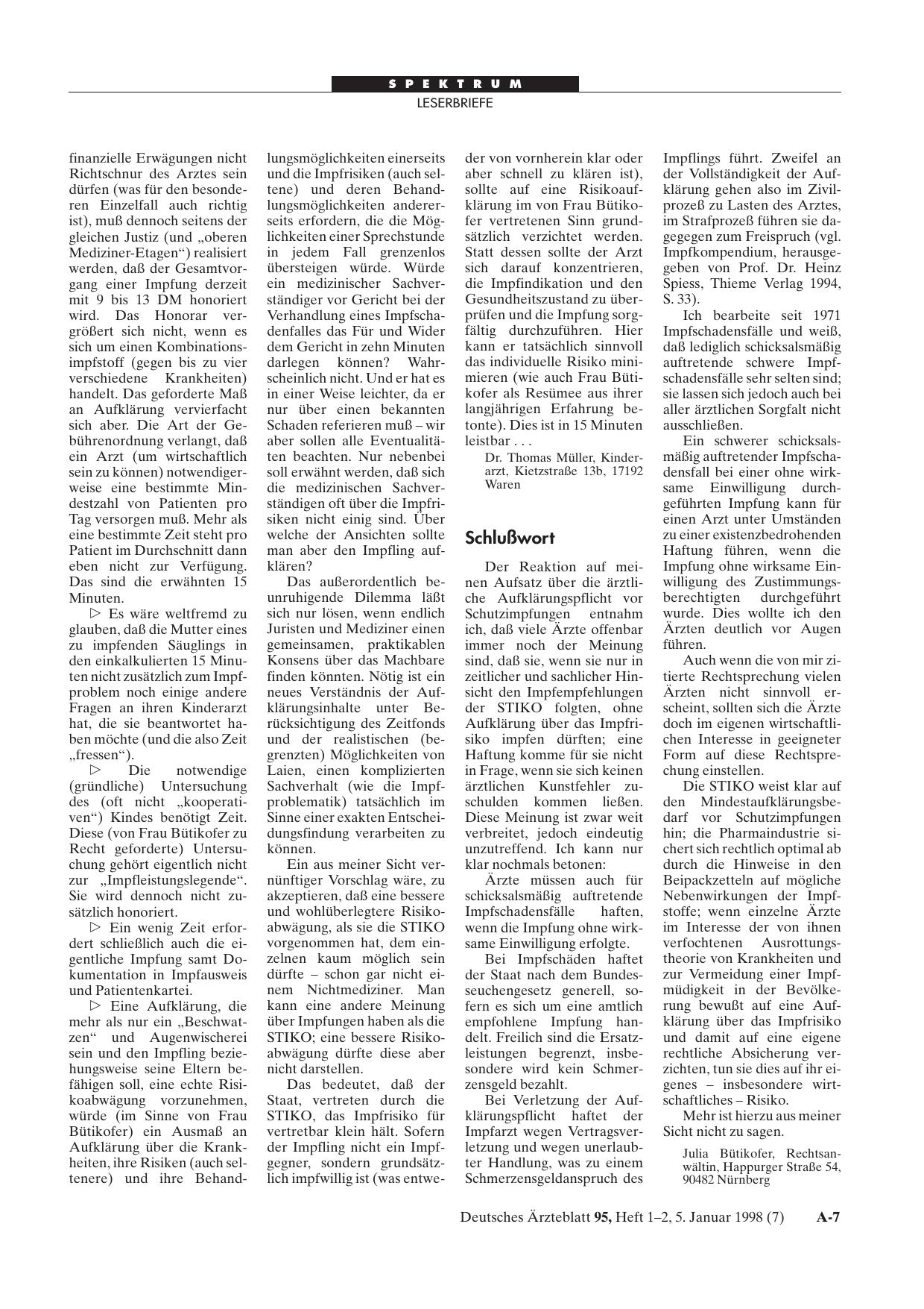 Vorschauseite 1: Schutzimpfungen: Schlußwort