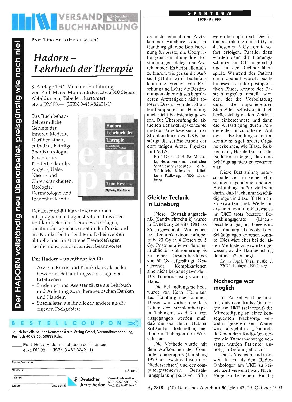 Vorschauseite 1: Strahlentherapie: Gleiche Technik in Lüneburg