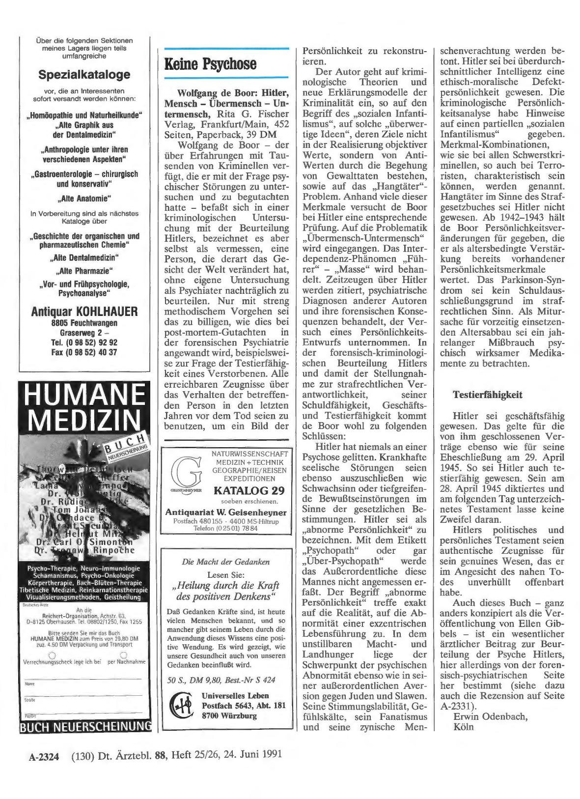 Vorschauseite 1: Keine Psychose